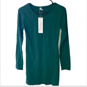 NWT Long Sleeve Green Knee-Length Dress, Size M